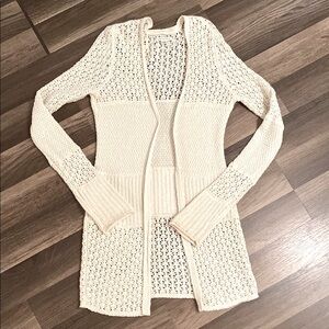 American Eagle Outfitters Cream Knit Cardigan Sweater